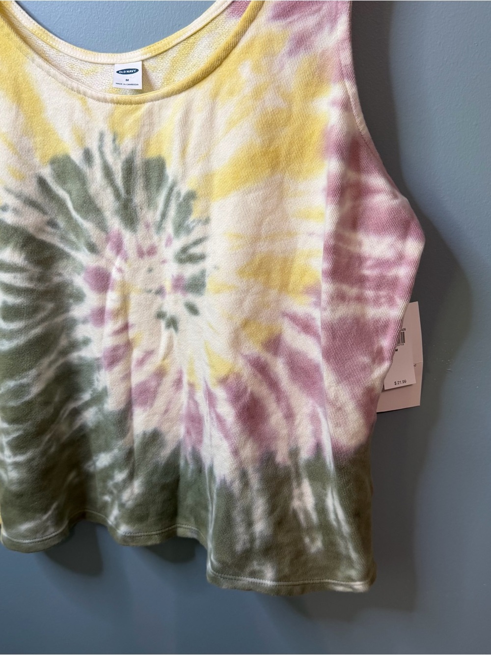Old Navy Tie-Dye Lightweight Sweatshirt Tank Top. NWT. Women’s Medium - Picture 6 of 11